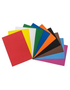Láminas goma eva surtidas 30x20 cm. - 10 unidades