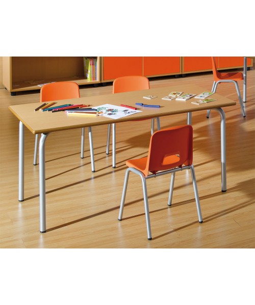 Mesa rectangular haya - 46 cm. de alto.