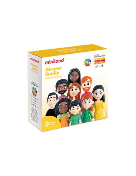 Figuras familia diversa - 9 piezas