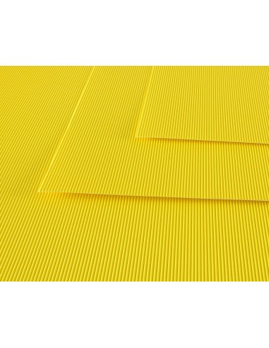 Cartón ondulado amarillo - 10 hojas