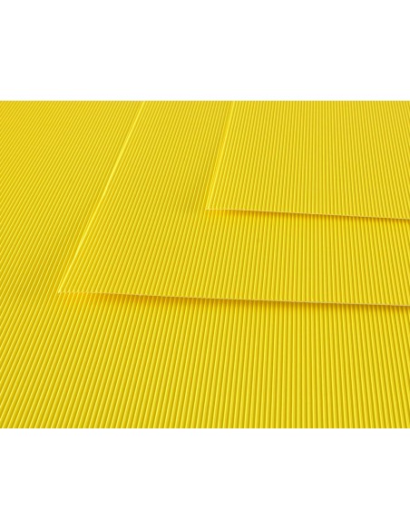 Cartón ondulado amarillo - 10 hojas