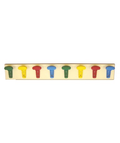 Perchero polipropileno - 8 perchas de 4 colores