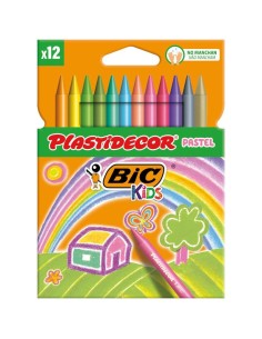 Ceras Plastidecor pastel - 12 colores