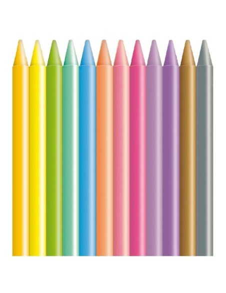 Ceras Plastidecor pastel - 12 colores