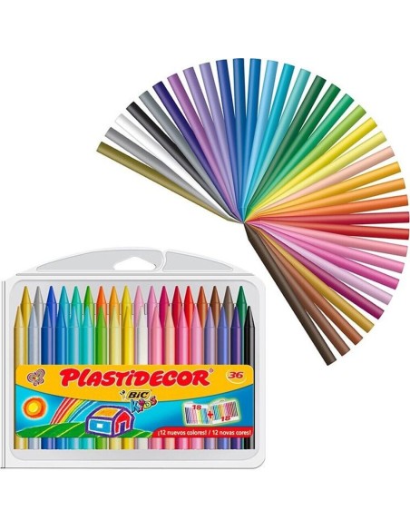 Ceras Plastidecor - 36 colores