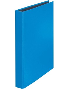 Carpeta de cartón forrado 40mm: 2 anillas - Azul