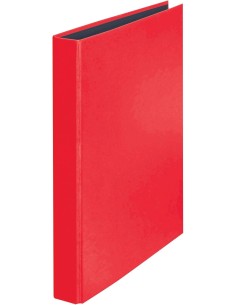 Carpeta de cartón forrado 40mm: 2 anillas - Rojo