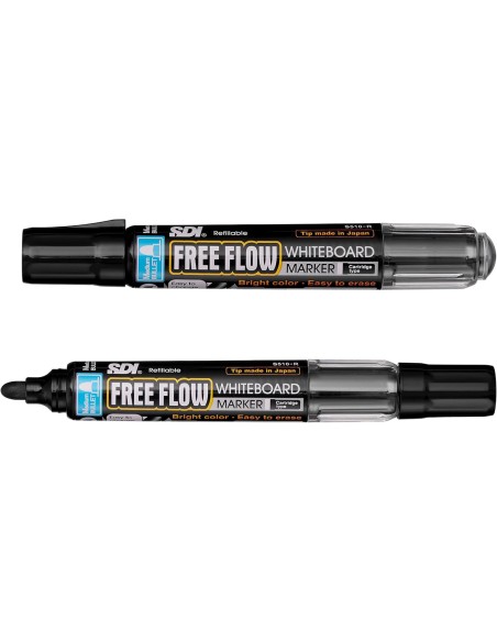 Rotulador de pizarra Free Flow Negro - 12 unidades