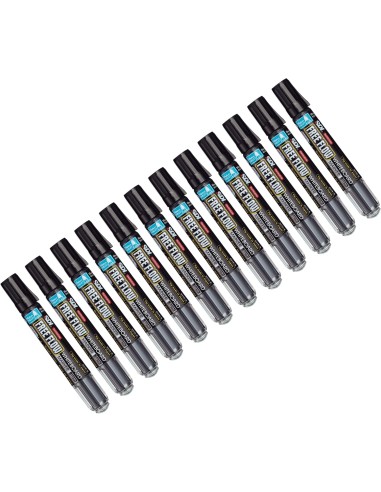 Rotulador de pizarra Free Flow Negro - 12 unidades
