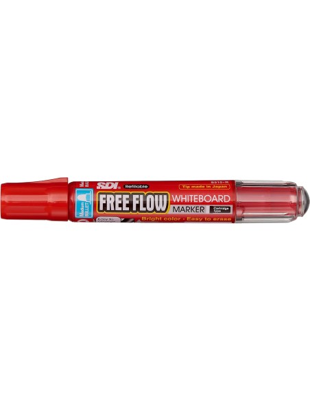 Rotulador de pizarra Free Flow Rojo - 12 unidades