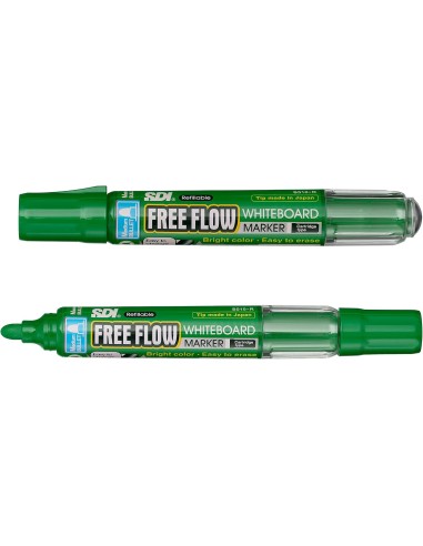 Rotulador de pizarra Free Flow Verde - 12 unidades