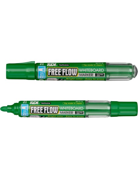 Rotulador de pizarra Free Flow Verde - 12 unidades