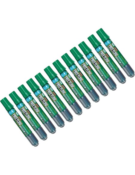 Rotulador de pizarra Free Flow Verde - 12 unidades