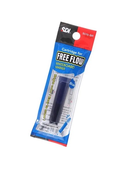 Recambio rotulador de pizarra Free Flow Azul - 12 unidades