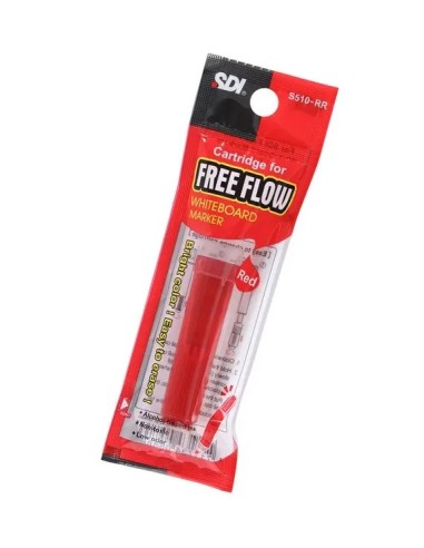 Recambio rotulador de pizarra Free Flow Rojo -...