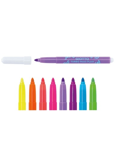 Rotulador Giotto Maxi fluo - 8 colores
