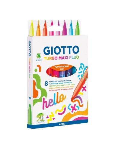 Rotulador Giotto Maxi fluo - 8 colores