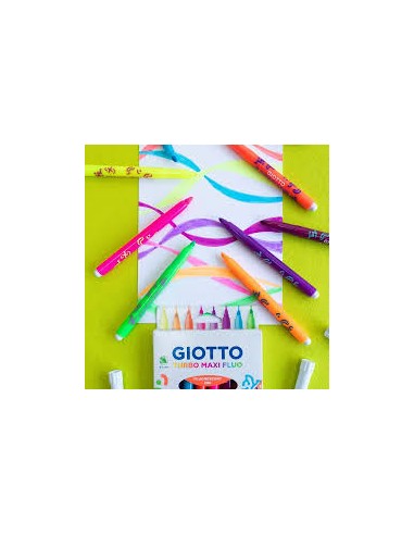 Rotulador Giotto Maxi fluo - 8 colores
