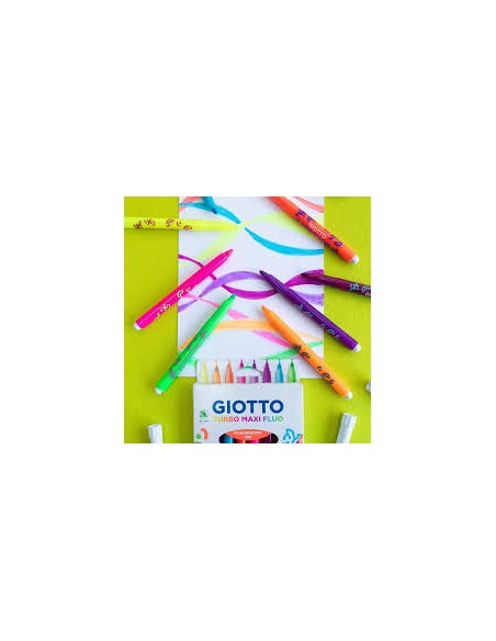 Rotulador Giotto Maxi fluo - 8 colores