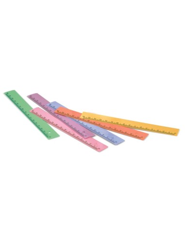 Caja de reglas en colores pastel 16 cm. - 100...