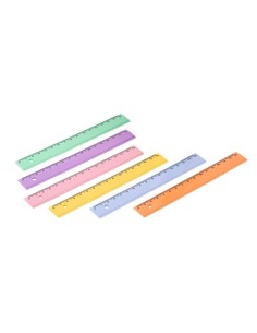 Caja de reglas en colores pastel 16 cm. - 100 unidades