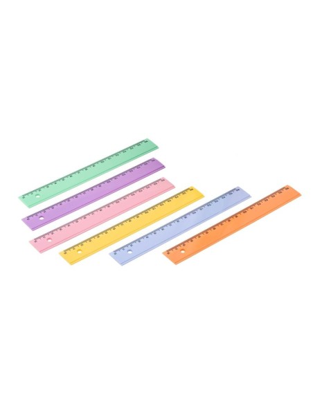 Caja de reglas en colores pastel 16 cm. - 100 unidades