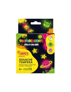 Estuche tempera fosforescente - 4 colores