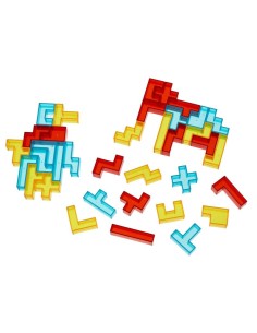 Pentominos 3D translúcidos 2