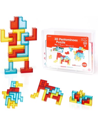 Pentominos 3D translúcidos