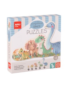 Mi primer puzle progresivo Dinos - 15 piezas