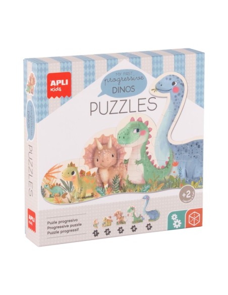 Mi primer puzle progresivo Dinos - 15 piezas