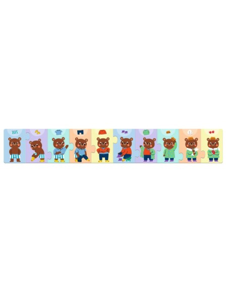 Puzle el peluche se viste - 10 piezas