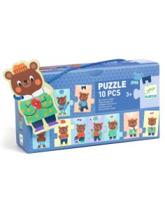 Puzle el peluche se viste - 10 piezas