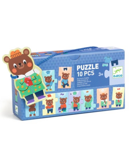 Puzle el peluche se viste - 10 piezas