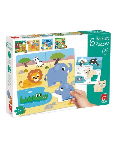 Puzle hábitat - 6 puzles