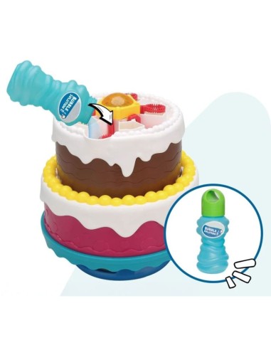 Tarta de cumpleaños con pompas