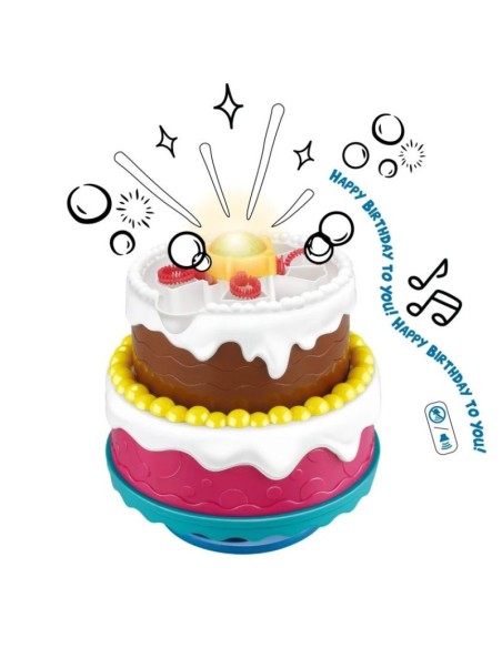 Tarta de cumpleaños con pompas