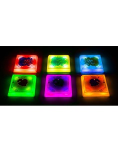 Baldosas cuadradas Led con líquido - 6 unidades