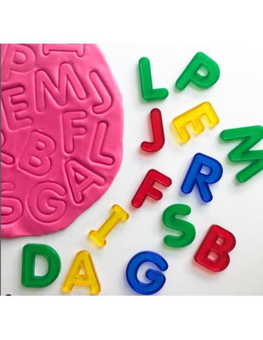 Letras mayúsculas transparentes - 26 unidades
