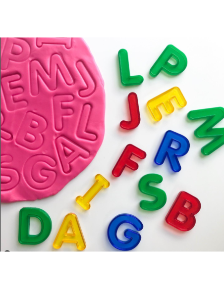 Letras mayúsculas transparentes - 26 unidades