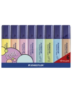 Estuche marcadores pastel - 8 unidades