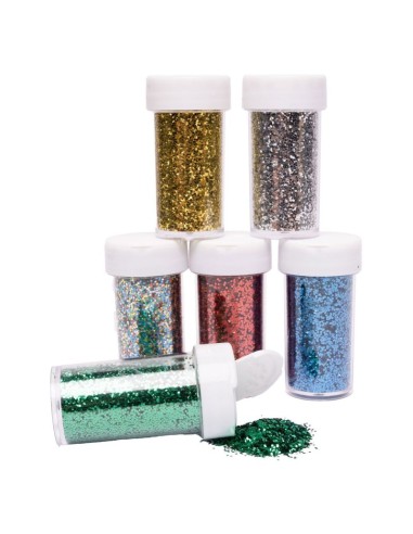 Set de purpurinas de colores - 6 unidades