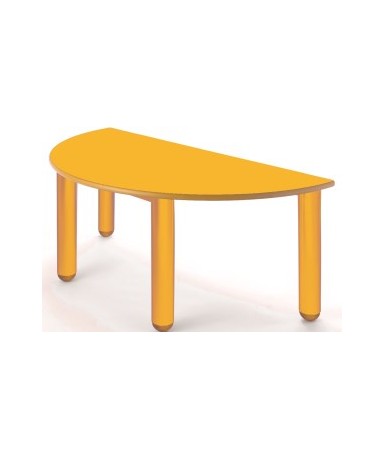 Mesa nido semicircular 110x55 cm. - 46 cm. de alto