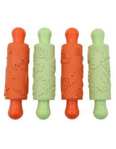Rodillos de goma con relieve - 4 unidades