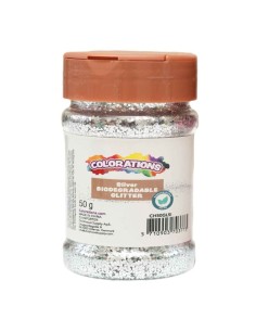 Purpurina biodegradable Plata - 50 gramos