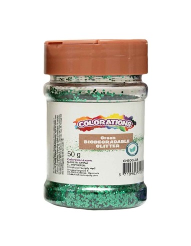 Purpurina biodegradable Verde - 50 gramos