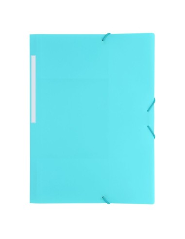 Carpeta opaca con gomas azul - 10 unidades