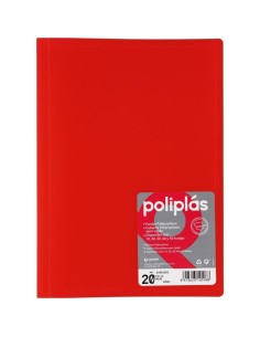 Carpeta translúcida 20 fundas - Rojo