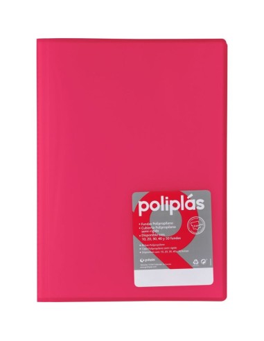 Carpeta translúcida 20 fundas - Fucsia
