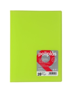 Carpeta translúcida 20 fundas: Verde